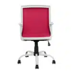 ΚΑΡΕΚΛΑ ΓΡΑΦΕΙΟΥ MALFOI HM1053.05 ΡΟΖ MESH & ΠΟΔΙ ΜΕΤΑΛΛΙΚΟ 58x59x103 εκ. - Image 6