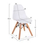 ΚΑΡΕΚΛΑ TWIST KID HM8453.01 ΞΥΛΙΝΑ ΠΟΔΙΑ Κ ΚΑΘΙΣΜΑ PP ΛΕΥΚΟ 31x34x55.5Υεκ - Image 2