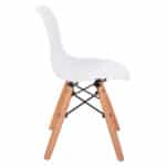 ΚΑΡΕΚΛΑ TWIST KID HM8453.01 ΞΥΛΙΝΑ ΠΟΔΙΑ Κ ΚΑΘΙΣΜΑ PP ΛΕΥΚΟ 31x34x55.5Υεκ - Image 4