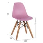 ΚΑΡΕΚΛΑ TWIST KID ΤΜΧ.HM8453.05 ΞΥΛΙΝΑ ΠΟΔΙΑ & ΚΑΘΙΣΜΑ ΡΟΖ PP 30,5Χ33Χ59 ΕΚ - Image 2