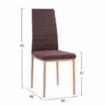ΚΑΡΕΚΛΑ ΜΕΤΑΛΛΙΚΗ LADY HM0037.13 ΚΑΦΕ ΥΦΑΣΜΑ ΜΕΤΑΛΛΙΚΟ ΣΚΕΛΕΤΟ K/D 40x48x95 εκ. - Image 2