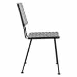 ΚΑΡΕΚΛΑ ΜΕΤΑΛΛΙΚΗ ALLEGRA HM5693 ΜΕ WICKER ΜΑΥΡΟ-ΛΕΥΚΟ 46x56x88Υ εκ. - Image 4