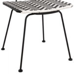 ΚΑΡΕΚΛΑ ΜΕΤΑΛΛΙΚΗ ALLEGRA HM5693 ΜΕ WICKER ΜΑΥΡΟ-ΛΕΥΚΟ 46x56x88Υ εκ. - Image 9
