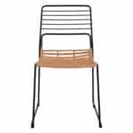ΚΑΡΕΚΛΑ ΜΕΤΑΛΛΙΚΗ ALLEGRA HM5694 ΜΕ WICKER ΜΠΕΖ 51x54x83Υ εκ. - Image 3