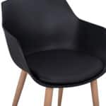 ΚΑΡΕΚΛΑ ΤΡΑΠΕΖΑΡΙΑΣ LUCIE HM8242.02 ΜΑΥΡΗ ΜΕ ΜΕΤΑΛΛΙΚΑ ΠΟΔΙΑ 56Χ57Χ80 ΕΚ - Image 7