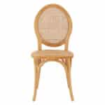 ΚΑΡΕΚΛΑ ΞΥΛΙΝΗ TINSLEY ΜΕ ΟΒΑΛ ΠΛΑΤΗ ΚΑΙ ΠΛΕΞΗ RATTAN ΣΕ ΦΥΣΙΚΗ ΑΠΟΧΡΩΣΗ HM8745.01 45x50x97 εκ. - Image 3