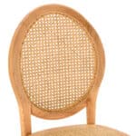 ΚΑΡΕΚΛΑ ΞΥΛΙΝΗ TINSLEY ΜΕ ΟΒΑΛ ΠΛΑΤΗ ΚΑΙ ΠΛΕΞΗ RATTAN ΣΕ ΦΥΣΙΚΗ ΑΠΟΧΡΩΣΗ HM8745.01 45x50x97 εκ. - Image 7