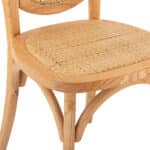 ΚΑΡΕΚΛΑ ΞΥΛΙΝΗ TINSLEY ΜΕ ΟΒΑΛ ΠΛΑΤΗ ΚΑΙ ΠΛΕΞΗ RATTAN ΣΕ ΦΥΣΙΚΗ ΑΠΟΧΡΩΣΗ HM8745.01 45x50x97 εκ. - Image 9