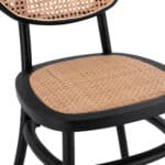 ΚΑΡΕΚΛΑ ΞΥΛΙΝΗ PENNY ΜΕ ΠΛΕΞΗ RATTAN ΣΕ ΜΑΥΡΗ ΑΠΟΧΡΩΣΗ HM8747 44x51x87 εκ. - Image 7
