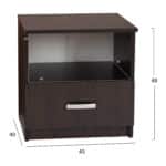 ΚΟΜΟΔΙΝΟ ΜΕ ΣΥΡΤΑΡΙ ADLER WENGE HM2431.02 45X40X48Yεκ. - Image 2