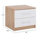 ΚΟΜΟΔΙΝΟ ΜΕΛΑΜΙΝΗΣ HM2220.06 SONAMA - ΛΕΥΚΟ 48x40,5x41,5 εκ. - Image 2