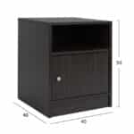 ΚΟΜΟΔΙΝΟ ΜΕΛΑΜΙΝΗΣ MALORY HM2205.01 ZEBRANO 40x40x50 - Image 2