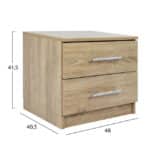 ΚΟΜΟΔΙΝΟ ΜΕΛΑΜΙΝΗΣ CHELSEA HM2220.02 SONAMA 48X40,5X41,5 εκ. - Image 2