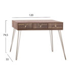 ΚΟΝΣΟΛΑ KAITLYN HM8653 ΚΑΡΥΔΙ ΜΕ ΧΡΥΣΟ 120x55x79,5Y εκ. - Image 2