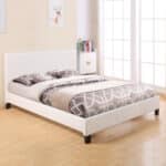 ΚΡΕΒΑΤΙ BECCA 150x200 εκ. ΜΕ PU ΛΕΥΚΟ HM553.01