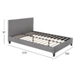 ΚΡΕΒΑΤΙ BECCA ΑΠΟ ΥΦΑΣΜΑ ΓΚΡΙ HM553.11 ΓΙΑ ΣΤΡΩΜΑ 150x200 EK. - Image 3