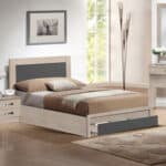 ΚΡΕΒΑΤΙ MELANY HM323.04 ΜΕ 1 ΣΥΡΤΑΡΙ SONΟMA ΓΚΡΙ ΓΙΑ ΣΤΡΩΜΑ 110Χ190 εκ. - Image 2