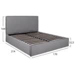 ΚΡΕΒΑΤΙ ALLIE HM584.01 160x200 εκ. ΜΕ ΑΠΟΘΗΚΕΥΤΙΚΟ ΧΩΡΟ ΓΚΡΙ ΥΦΑΣΜΑ - Image 3
