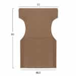 ΜΑΞΙΛΑΡΙ TEXTILENE 600gr/m2 2X1 MOKA ΓΙΑ ΠΟΛΥΘΡΟΝΑ ΣΚΗΝΟΘΕΤΗ HM5272.04 46.5Χ53Χ80Υεκ. - Image 2