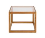 Andrea House - Δρύινο Βοηθητικό Τραπεζάκι Glass Cube - Image 2