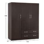 ΝΤΟΥΛΑΠΑ 3ΦΥΛΛΗ CARLY HM384.01 ΜΕ ΔΥΟ ΣΥΡΤΑΡΙΑ ZEBRANO 150X55Χ180Υεκ. - Image 2