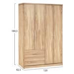 ΝΤΟΥΛΑΠΑ 4ΦΥΛΛΗ ME 2 ΣΥΡΤΑΡΙΑ BLAKELY HM339.02 SONAMA 120Χ42,5Χ180,5εκ. - Image 2