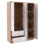 ΝΤΟΥΛΑΠΑ 4ΦΥΛΛΗ ME 2 ΣΥΡΤΑΡΙΑ BLAKELY HM339.06 SONAMA ΛΕΥΚΗ 120Χ42,5Χ180,5 εκ. - Image 3