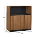 ΝΤΟΥΛΑΠΙ ΓΡΑΦΕΙΟΥ SUPREME 120Χ40Χ120 HM2358 - Image 2