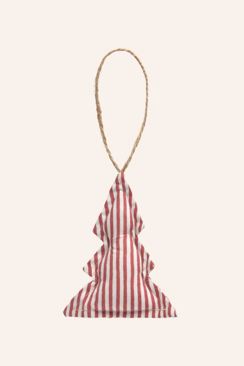 ornement-de-noel-candy_ Calma House - Υφασμάτινο Στολίδι Δεντράκι Candy Red - Image 1