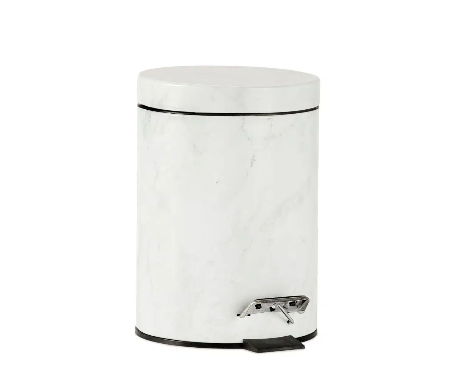 papelera-clasico-bano-blanco-metal-marmolizado Andrea House - Κάδος Μπάνιου Marbleized White - Image 1