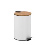 Andrea House - Κάδος Κουζίνας 12L Nordic White/Bamboo
