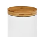 Andrea House - Κάδος Μπάνιου White Metal/Bamboo - Image 2