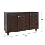 ΠΑΠΟΥΤΣΟΘΗΚΗ-ΝΤΟΥΛΑΠΙ 3 ΠΟΡΤΕΣ IGGY HM2211.01 WENGE 114Χ34Χ68εκ. - Image 2