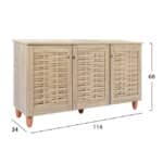 ΠΑΠΟΥΤΣΟΘΗΚΗ-ΝΤΟΥΛΑΠΙ 3 ΠΟΡΤΕΣ IGGY HM2211.02 SONAMA 114Χ34Χ68εκ. - Image 2