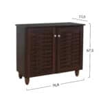 ΠΑΠΟΥΤΣΟΘΗΚΗ-ΝΤΟΥΛΑΠΙ ΞΥΛΙΝΗ CASSIOPE HM2208.01 WENGE 77Χ34Χ67.5Υεκ. - Image 2