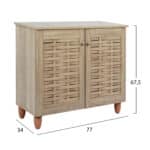 ΠΑΠΟΥΤΣΟΘΗΚΗ-ΝΤΟΥΛΑΠΙ ΞΥΛΙΝΗ CASSIOPE HM2208.02 SONAMA 77Χ34Χ67.5Υεκ. - Image 2