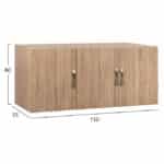 ΠΑΤΑΡΙ 3ΦΥΛΛΗΣ ΝΤΟΥΛΑΠΑΣ CARLY HM385.02 ΣΕ ΧΡΩΜΑ SONAMA 150X55Χ60Υεκ. - Image 2