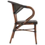 ΠΟΛΥΘΡΟΝΑ ΑΛΟΥΜΙΝΙΟΥ CLAY BAMBOO LOOK ΚΑΦΕ ΜΕ TEXTLINE HM5025 60,5x59x81 cm - Image 3