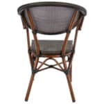ΠΟΛΥΘΡΟΝΑ ΑΛΟΥΜΙΝΙΟΥ CLAY BAMBOO LOOK ΚΑΦΕ ΜΕ TEXTLINE HM5025 60,5x59x81 cm - Image 5
