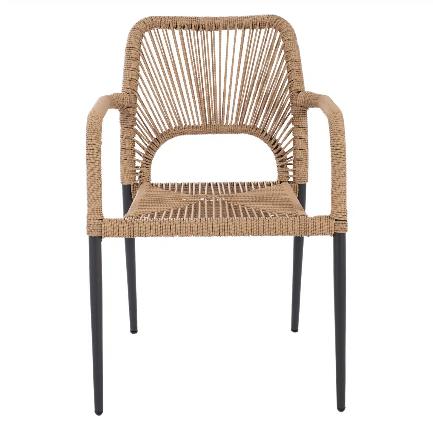 ΠΟΛΥΘΡΟΝΑ ΑΛΟΥΜΙΝΙΟΥ NOJO HM5771.02 ΓΚΡΙ ΜΕ P.E.TWIST RATTAN ΜΠΕΖ 55x63x82Y εκ. - Image 3