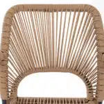 ΠΟΛΥΘΡΟΝΑ ΑΛΟΥΜΙΝΙΟΥ NOJO HM5771.02 ΓΚΡΙ ΜΕ P.E.TWIST RATTAN ΜΠΕΖ 55x63x82Y εκ. - Image 7