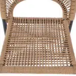 ΠΟΛΥΘΡΟΝΑ ΑΛΟΥΜΙΝΙΟΥ NOJO HM5771.02 ΓΚΡΙ ΜΕ P.E.TWIST RATTAN ΜΠΕΖ 55x63x82Y εκ. - Image 10