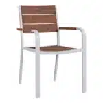 ΠΟΛΥΘΡΟΝΑ ΑΛΟΥΜΙΝΙΟΥ SAGA ΛΕΥΚΗ ΜΕ POLYWOOD HM5127.01 55x56x85Υ εκ.