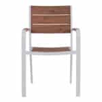 ΠΟΛΥΘΡΟΝΑ ΑΛΟΥΜΙΝΙΟΥ SAGA ΛΕΥΚΗ ΜΕ POLYWOOD HM5127.01 55x56x85Υ εκ. - Image 3
