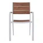ΠΟΛΥΘΡΟΝΑ ΑΛΟΥΜΙΝΙΟΥ SAGA ΛΕΥΚΗ ΜΕ POLYWOOD HM5127.01 55x56x85Υ εκ. - Image 3