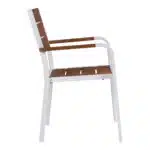ΠΟΛΥΘΡΟΝΑ ΑΛΟΥΜΙΝΙΟΥ SAGA ΛΕΥΚΗ ΜΕ POLYWOOD HM5127.01 55x56x85Υ εκ. - Image 4