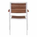 ΠΟΛΥΘΡΟΝΑ ΑΛΟΥΜΙΝΙΟΥ SAGA ΛΕΥΚΗ ΜΕ POLYWOOD HM5127.01 55x56x85Υ εκ. - Image 6