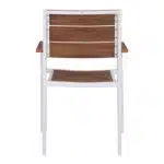 ΠΟΛΥΘΡΟΝΑ ΑΛΟΥΜΙΝΙΟΥ SAGA ΛΕΥΚΗ ΜΕ POLYWOOD HM5127.01 55x56x85Υ εκ. - Image 6