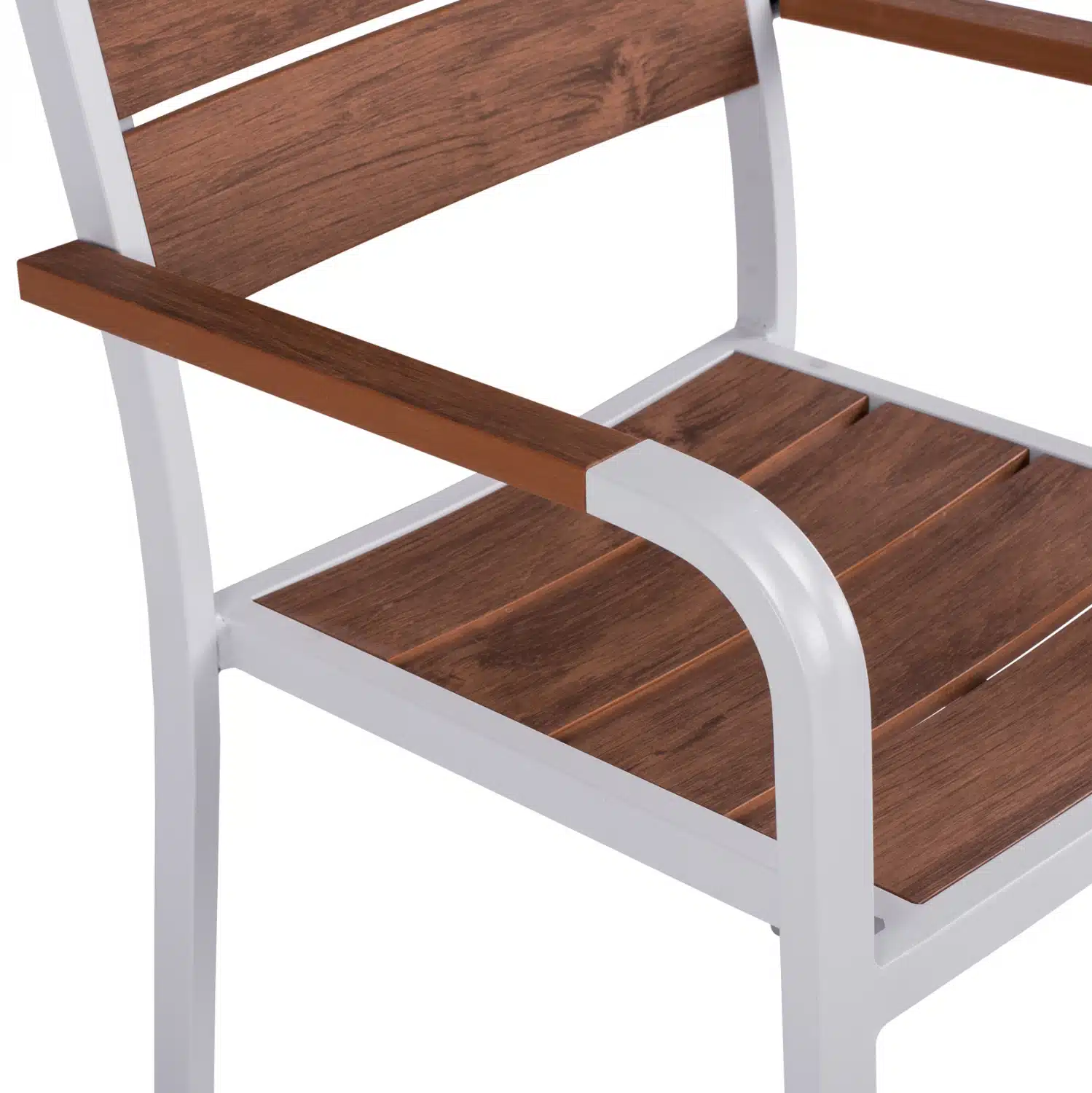 ΠΟΛΥΘΡΟΝΑ ΑΛΟΥΜΙΝΙΟΥ SAGA ΛΕΥΚΗ ΜΕ POLYWOOD HM5127.01 55x56x85Υ εκ. - Image 7