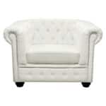 ΠΟΛΥΘΡΟΝΑ T.CHESTERFIELD POLINA HM3011.02 PU ΛΕΥΚΟ ΜΑΤ 110x90x73Y εκ.